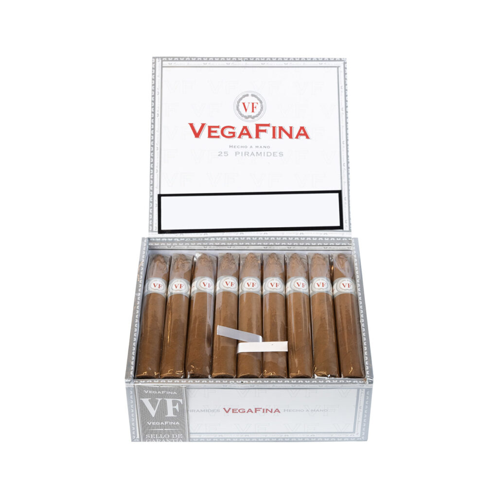 Vegafina 金字塔型手工雪茄,时尚白色包装盒。