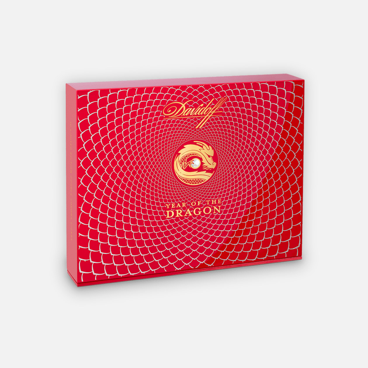Davidoff龙年限量版雪茄盒，红金设计。
