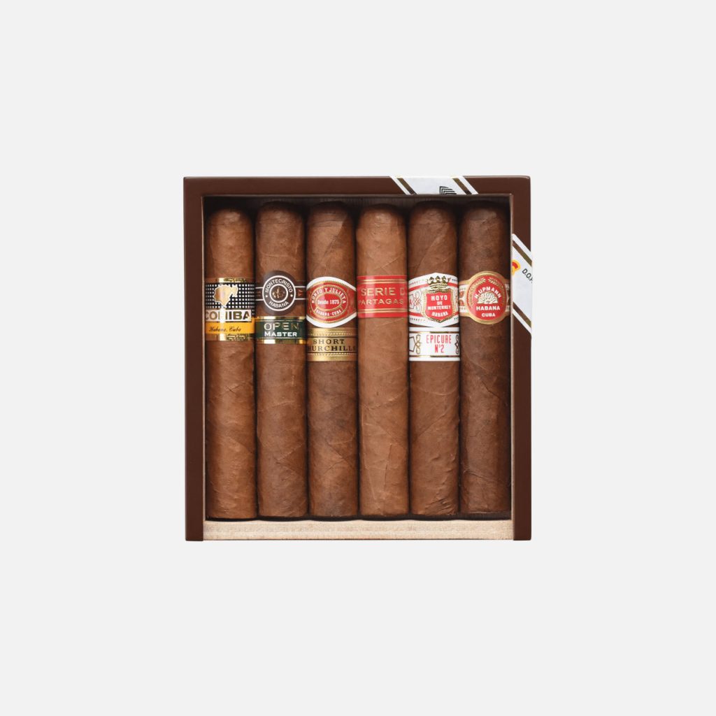 Cohiba、Montecristo、Partagas、Hoyo de Monterrey、Romeo y Julieta 高级雪茄取样组。